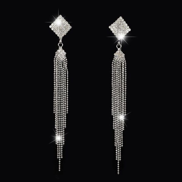 dangle & chandelier wholesale jewelry sliver plated brand chain tassel rectangle drop earrings #e146, Silver
dangle & chandelier wholesale jewelry sliver plated brand chain tassel rectangle drop earrings #e146, Silver
