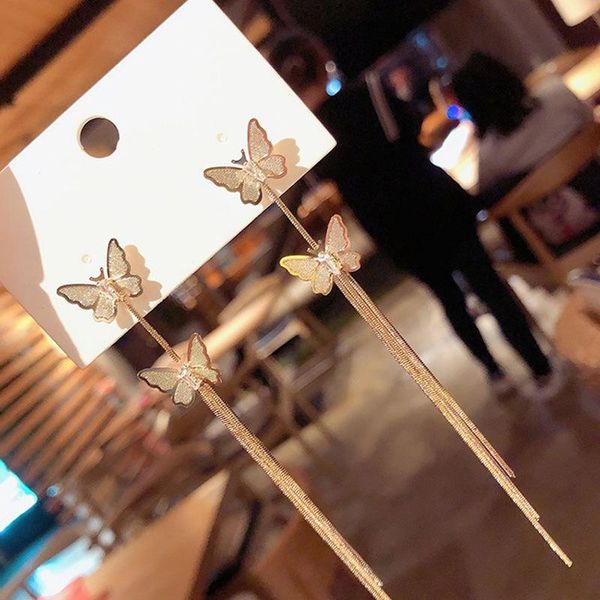 stud vintage long tassel earrings for women gold color butterfly temperament fashion trendy elegant female luxuty jewelry gifts eg72, Golden;silver
stud vintage long tassel earrings for women gold color butterfly temperament fashion trendy elegant female luxuty jewelry gifts eg72, Golden;silver