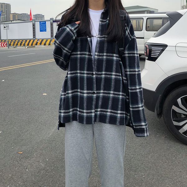 2 colors 2021 spring and autumn vintage plaid long sleeve Blouses and Shirts Female Clothing tops womens outwear coats (X1076), White
2 colors 2021 spring and autumn vintage plaid long sleeve Blouses and Shirts Female Clothing tops womens outwear coats (X1076), White