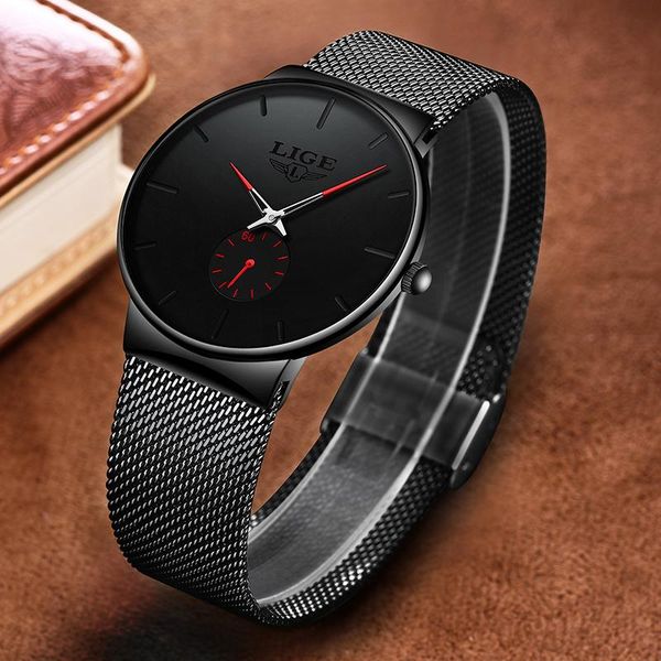 wristwatches relogio masculino lige fashion men full stainless steel mesh strap business watches mens quartz clock watch, Slivery;brown
wristwatches relogio masculino lige fashion men full stainless steel mesh strap business watches mens quartz clock watch, Slivery;brown