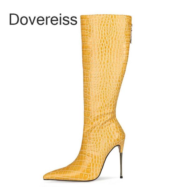 boots dovereiss fashion women's shoes winter pointed toe back zipper yellow blue stilettos heels burgundy knee high 47, Black
boots dovereiss fashion women's shoes winter pointed toe back zipper yellow blue stilettos heels burgundy knee high 47, Black