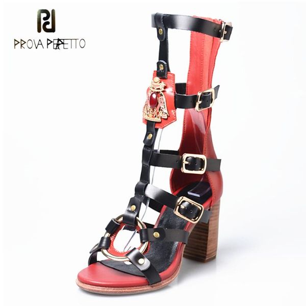 prova perfetto mixed color genuine leather belt buckle gladiator sandals females rhinestone grain chunky heel summer boot sandal, Black
prova perfetto mixed color genuine leather belt buckle gladiator sandals females rhinestone grain chunky heel summer boot sandal, Black