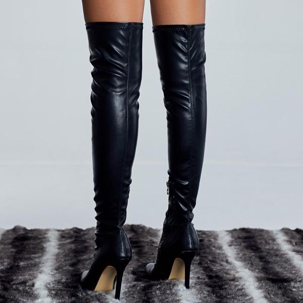 boots women's over the knee black elasticity genuine leather pointed slim zipper stiletto high heels shoes plus size 42
boots women's over the knee black elasticity genuine leather pointed slim zipper stiletto high heels shoes plus size 42