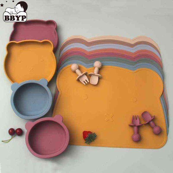 5pcs/set children's bear cutlery set, silicone suction cup bowl, dinner plate, placemat, fork spoon, children's dinner bowl g1210
5pcs/set children's bear cutlery set, silicone suction cup bowl, dinner plate, placemat, fork spoon, children's dinner bowl g1210