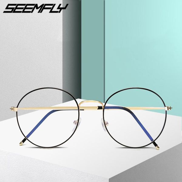 fashion sunglasses frames seemfly anti blue light glasses frame men women round metal eyeglasses retro myopia computer goggles gafas oculos, Black
fashion sunglasses frames seemfly anti blue light glasses frame men women round metal eyeglasses retro myopia computer goggles gafas oculos, Black