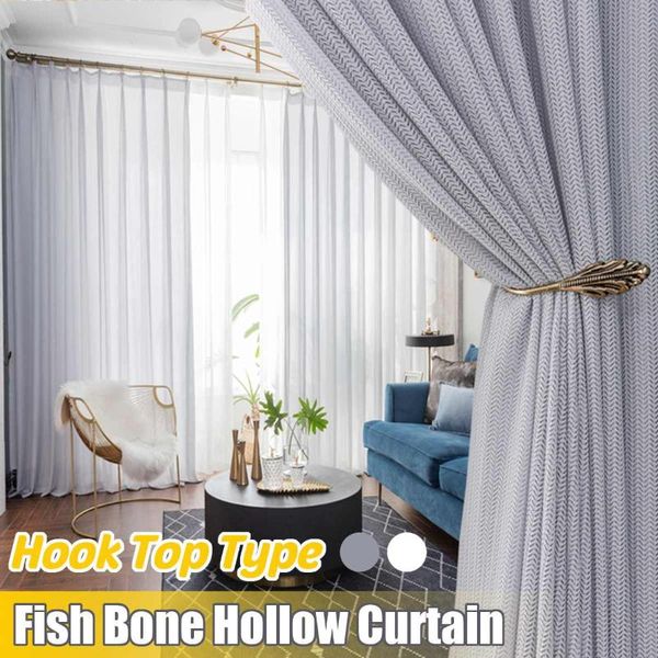 curtain & drapes 2pcs 220x110cm modern nordic white curtains fish bone hollow pattern tulle sheer for living room bedroom cafe window
curtain & drapes 2pcs 220x110cm modern nordic white curtains fish bone hollow pattern tulle sheer for living room bedroom cafe window