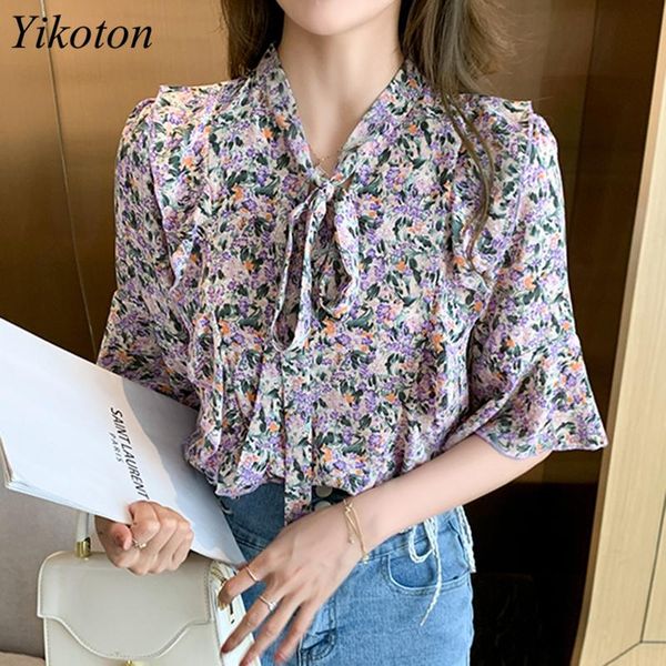 women's blouses & shirts woman summer blouse 2021 floral bow chiffon loose plus size short sleeve fashion women shirt female blusas muj, White
women's blouses & shirts woman summer blouse 2021 floral bow chiffon loose plus size short sleeve fashion women shirt female blusas muj, White