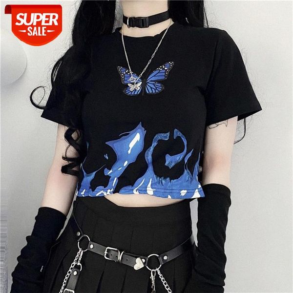 women's short-sleeved t-shirt korean retro butterfly printing careful machine slim short umbilical bottoming shirt #en8x, White
women's short-sleeved t-shirt korean retro butterfly printing careful machine slim short umbilical bottoming shirt #en8x, White