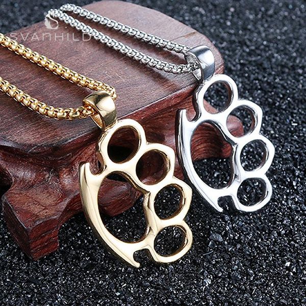 punch knuckle buster pendant necklace for men stainless steel punk hip-hop gold color necklaces, Silver
punch knuckle buster pendant necklace for men stainless steel punk hip-hop gold color necklaces, Silver