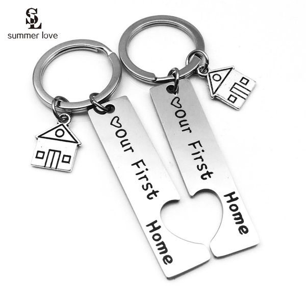 fashion design our first home stainless steel key rings cute house accessaries pendant keyrings for couple lovers keychain jewelry housewarm, Slivery;golden
fashion design our first home stainless steel key rings cute house accessaries pendant keyrings for couple lovers keychain jewelry housewarm, Slivery;golden