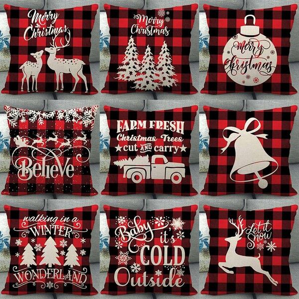 cushion/decorative pillow 1pcs christmas deer black red plaid alphabet pattern cotton linen throw cushion cover home sofa bed decorative pil
cushion/decorative pillow 1pcs christmas deer black red plaid alphabet pattern cotton linen throw cushion cover home sofa bed decorative pil