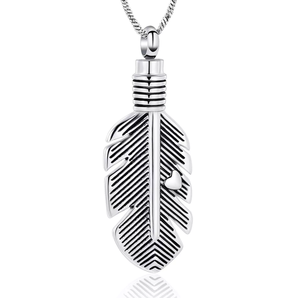 pendant necklaces sjfe993 stainless steel feather urn necklace for ashes holder cremation keepsake memorial jewelry, Silver
pendant necklaces sjfe993 stainless steel feather urn necklace for ashes holder cremation keepsake memorial jewelry, Silver