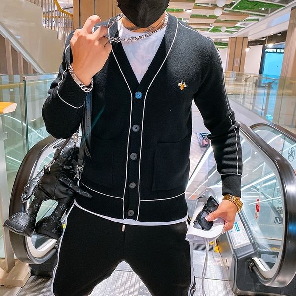 men's sweaters 2021 autumn and casual male winter cardigan striped thin fashion sweater f3te, White;black
men's sweaters 2021 autumn and casual male winter cardigan striped thin fashion sweater f3te, White;black