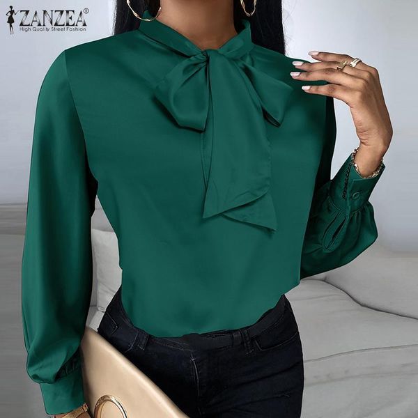 women's blouses & shirts elegant women autumn long sleeve bow tie shirt zanzea casual ol work blouse solid blusas female stylish tunic, White
women's blouses & shirts elegant women autumn long sleeve bow tie shirt zanzea casual ol work blouse solid blusas female stylish tunic, White