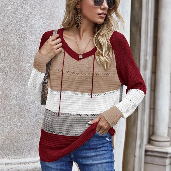 women's sweaters gw fashion big stripe pullover knit loose long sleeve casual style v neck hollowed-out sweater, White;black
women's sweaters gw fashion big stripe pullover knit loose long sleeve casual style v neck hollowed-out sweater, White;black