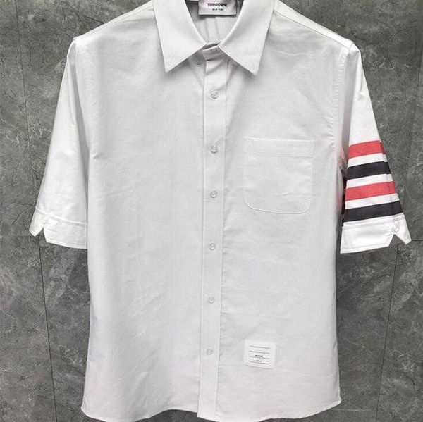 men's casual shirts 2021 fashion brand men white red black striped short shirt turn down collar oxford solid clothing, White;black
men's casual shirts 2021 fashion brand men white red black striped short shirt turn down collar oxford solid clothing, White;black