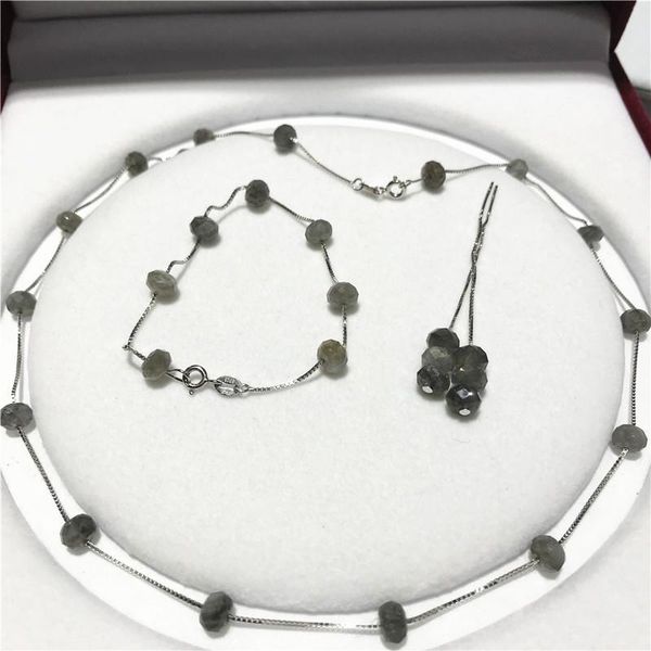 earrings & necklace natural 4x6mm labradorites tibetan silver bracelet 7 inches 18" set
earrings & necklace natural 4x6mm labradorites tibetan silver bracelet 7 inches 18" set