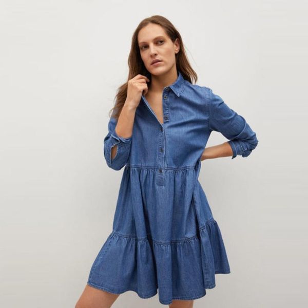 casual dresses 2021 fall office long sleeeve denim female loose single breasted turn-down collar mini dress for women, Black;gray
casual dresses 2021 fall office long sleeeve denim female loose single breasted turn-down collar mini dress for women, Black;gray