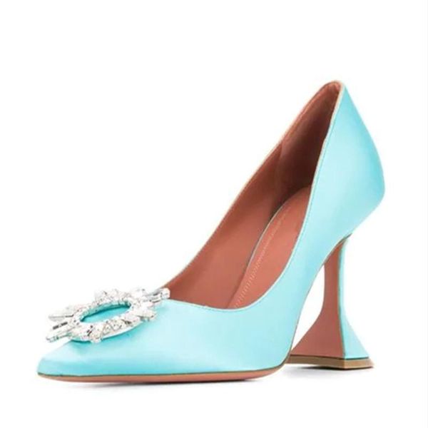 turquoise blue satin pumps strange heel pointed toe formal party shoes women crystal badge embellished wedding plus size dress, Black
turquoise blue satin pumps strange heel pointed toe formal party shoes women crystal badge embellished wedding plus size dress, Black