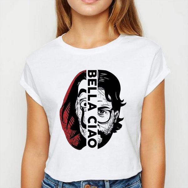 la casa de papel womens t shirts bella ciao young recreational summer harajuku loose streetwear round collar, White
la casa de papel womens t shirts bella ciao young recreational summer harajuku loose streetwear round collar, White