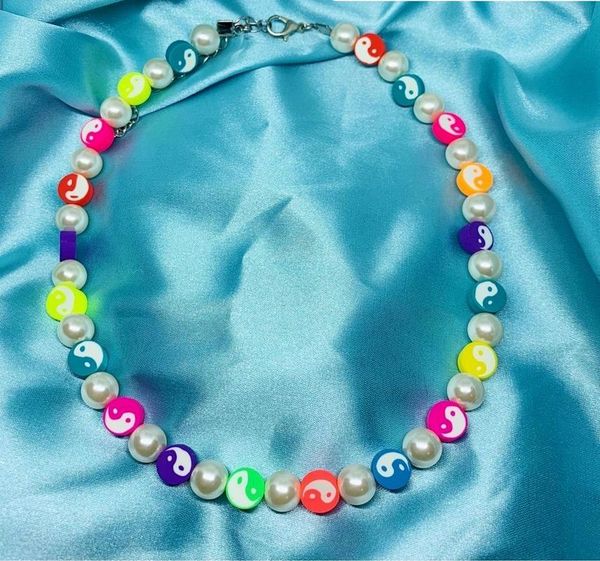 chains yin yang soft pottery love fruit flowers pearl colorful tai chi necklace for women party daily travel jewelry ins trendy, Silver
chains yin yang soft pottery love fruit flowers pearl colorful tai chi necklace for women party daily travel jewelry ins trendy, Silver