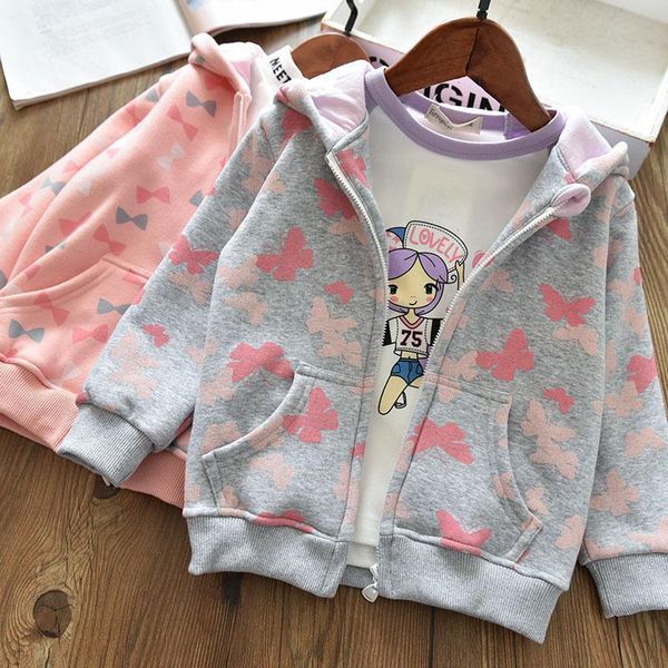 girls autumn and winter bowknot hooded jacket plus velvet thickening children's baby soft casual all-match korean style jackets, Blue;gray
girls autumn and winter bowknot hooded jacket plus velvet thickening children's baby soft casual all-match korean style jackets, Blue;gray