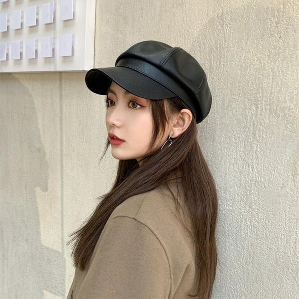 berets vintage england women beret pu leather hat fashion octagonal cap autumn winter girls artist painter caps, Blue;gray
berets vintage england women beret pu leather hat fashion octagonal cap autumn winter girls artist painter caps, Blue;gray