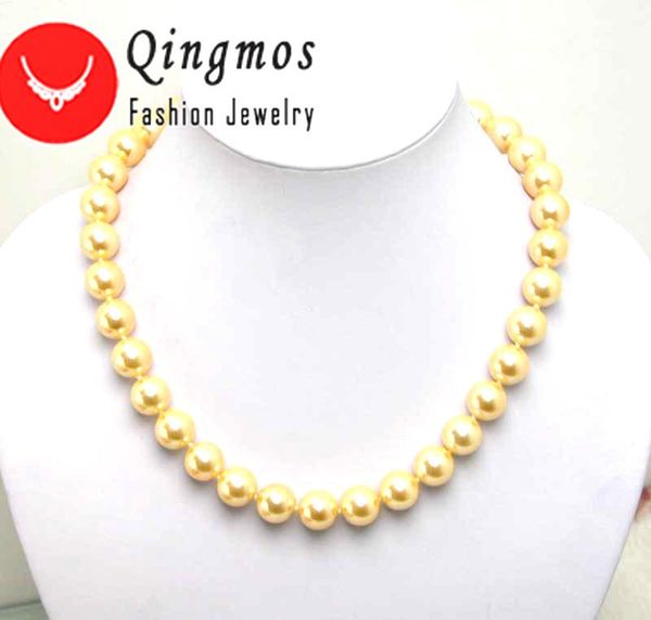 qingmos champagne sea shell pearl necklace for women with 12mm luster round 17" chokers jewelry 5162, Golden;silver
qingmos champagne sea shell pearl necklace for women with 12mm luster round 17" chokers jewelry 5162, Golden;silver