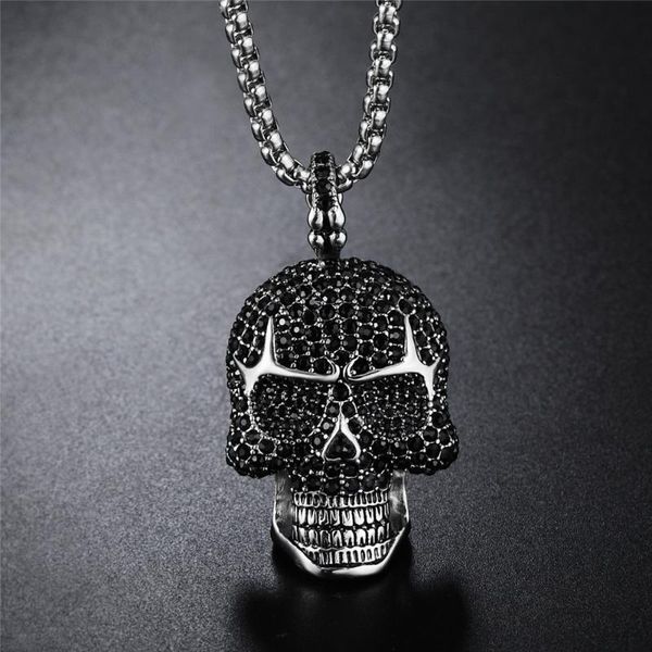 pendant necklaces full rhinestone punk gothic titanium stainless steel biker skeleton skull pendants for men jewelry he109, Silver
pendant necklaces full rhinestone punk gothic titanium stainless steel biker skeleton skull pendants for men jewelry he109, Silver