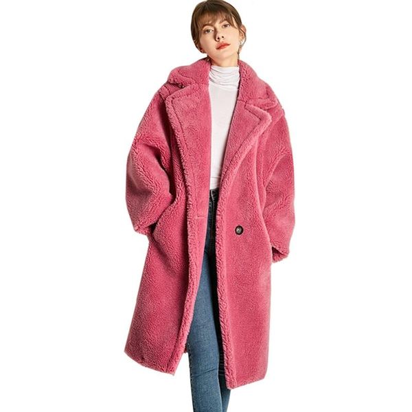 women's wool & blends fur jacket women 2021 winter fashion lamb long overcoat coat warm thicken female casual parkas, Black
women's wool & blends fur jacket women 2021 winter fashion lamb long overcoat coat warm thicken female casual parkas, Black