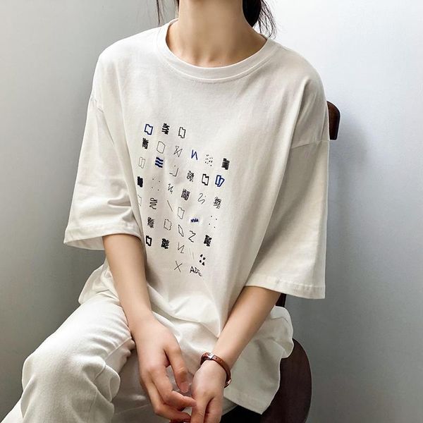 chic graffiti graphic tees women summer round neck short sleeve 100% cotton pullover printed streetwear loose casual t-shirt women's, White
chic graffiti graphic tees women summer round neck short sleeve 100% cotton pullover printed streetwear loose casual t-shirt women's, White
