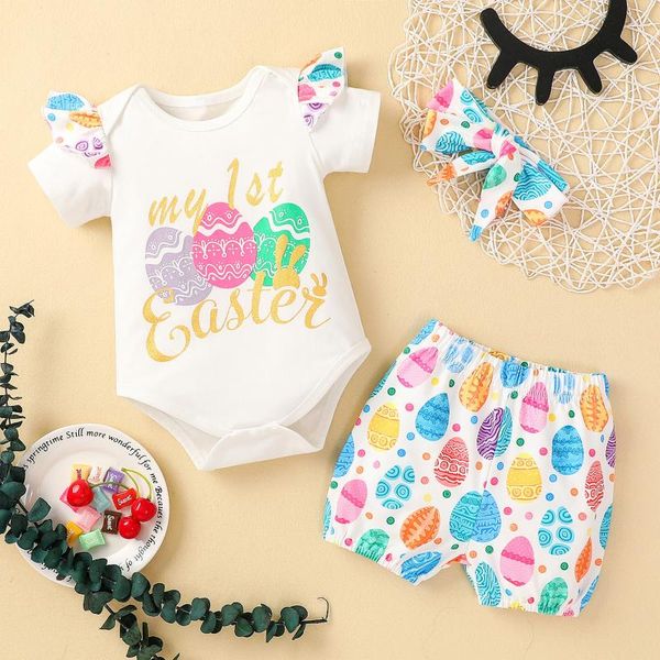 clothing sets 0-18months babykleding born infant baby girls easter eggs letter romper+ shorts+headbands outfits summer short sleeve suit m4, White
clothing sets 0-18months babykleding born infant baby girls easter eggs letter romper+ shorts+headbands outfits summer short sleeve suit m4, White
