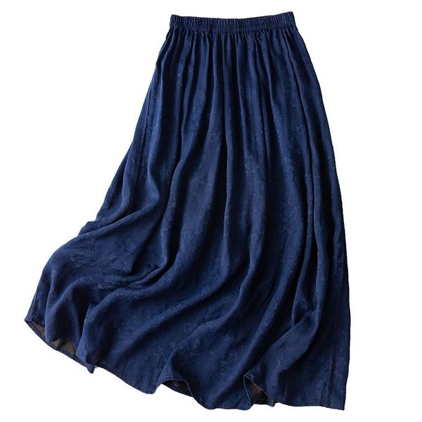 skirts shuchan long for women 100% natural silk floral a-line mid-calf japan style faldas largas mujer, Black
skirts shuchan long for women 100% natural silk floral a-line mid-calf japan style faldas largas mujer, Black