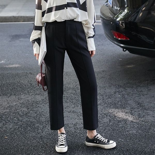 2021 new korean city leisure pants, slacks, high waist, straight tube, nine o'clock, spring and autumn m47j, Black;white
2021 new korean city leisure pants, slacks, high waist, straight tube, nine o'clock, spring and autumn m47j, Black;white
