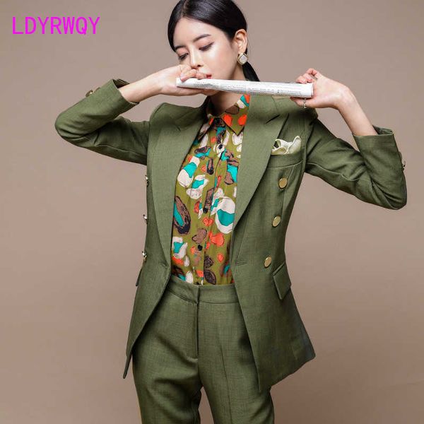 autumn and winter women's double-breasted slim fit blazer + trousers suit office lady double breasted 210603, White
autumn and winter women's double-breasted slim fit blazer + trousers suit office lady double breasted 210603, White