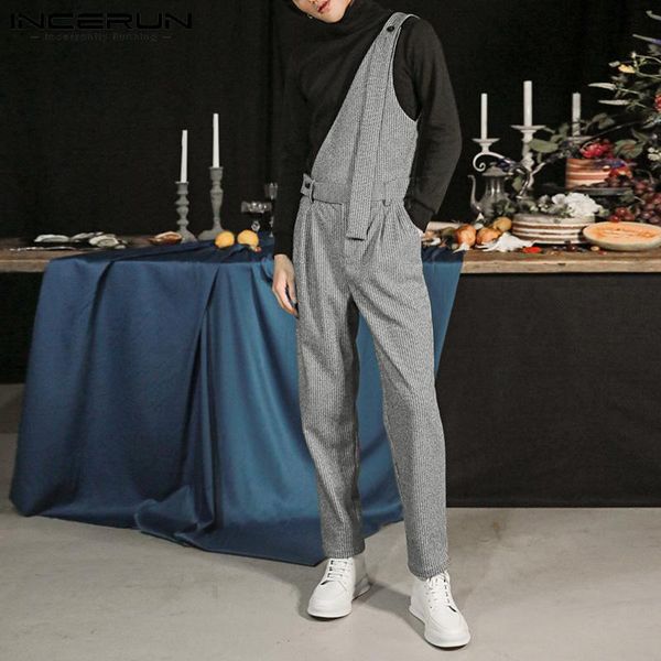 men striped irregular jumpsuits casual buttons overalls man leisure tank rompers streetwear 2021 fashion pants 5xl men's, Black
men striped irregular jumpsuits casual buttons overalls man leisure tank rompers streetwear 2021 fashion pants 5xl men's, Black