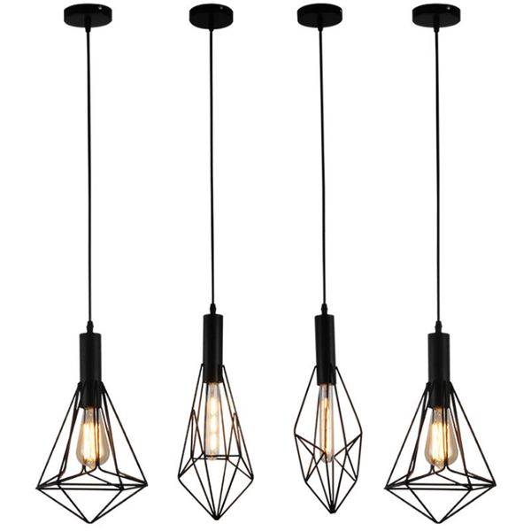 pendant lamps nordic black retro geometric lights creative loft bar aisle restaurant iron birdcage industrial diamond
pendant lamps nordic black retro geometric lights creative loft bar aisle restaurant iron birdcage industrial diamond