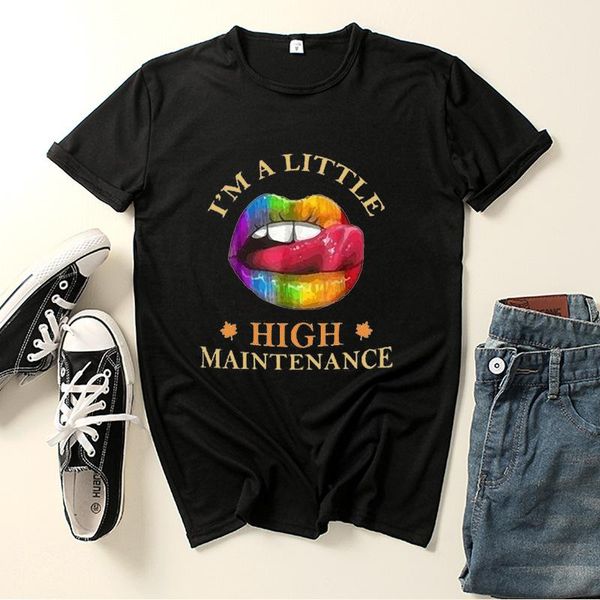 women's t-shirt high maintenance letter print women t shirt short sleeve o neck loose tshirt ladies tee clothes camisetas mujer, White
women's t-shirt high maintenance letter print women t shirt short sleeve o neck loose tshirt ladies tee clothes camisetas mujer, White