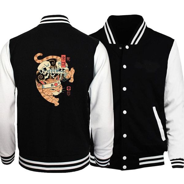 men's jackets ukiyoe style japanese cat skull print jacket winter coldproof streetwear loose thermal oversize vintage men coats, Black;brown
men's jackets ukiyoe style japanese cat skull print jacket winter coldproof streetwear loose thermal oversize vintage men coats, Black;brown