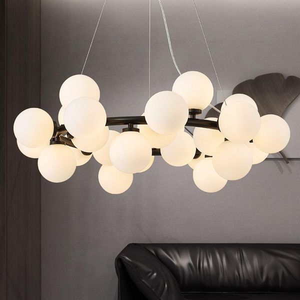 pendant lamps nordic living room led hanging lights modern creative american chandelier glass ball restaurant iron lamp zm1114
pendant lamps nordic living room led hanging lights modern creative american chandelier glass ball restaurant iron lamp zm1114