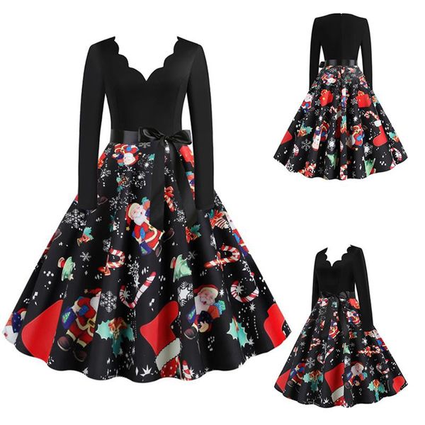 casual dresses boze narodzenie 2021 dress women vintage long sleeve christmas 1950s housewife evening party winter robe noel femme, Black;gray
casual dresses boze narodzenie 2021 dress women vintage long sleeve christmas 1950s housewife evening party winter robe noel femme, Black;gray