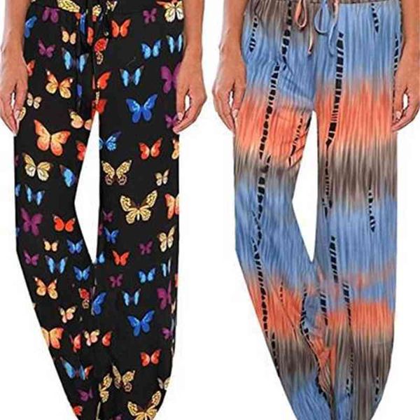 women's pants 2021 wide leg with drawstring and butterfly printing high elastic casual strap straight, Black;white
women's pants 2021 wide leg with drawstring and butterfly printing high elastic casual strap straight, Black;white