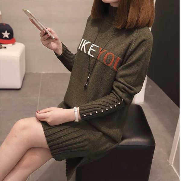 autumn winter long knit pullover womens sweater women half turtleneck sleeve bead loose plus size thicken jumper sweaters female, White;black
autumn winter long knit pullover womens sweater women half turtleneck sleeve bead loose plus size thicken jumper sweaters female, White;black