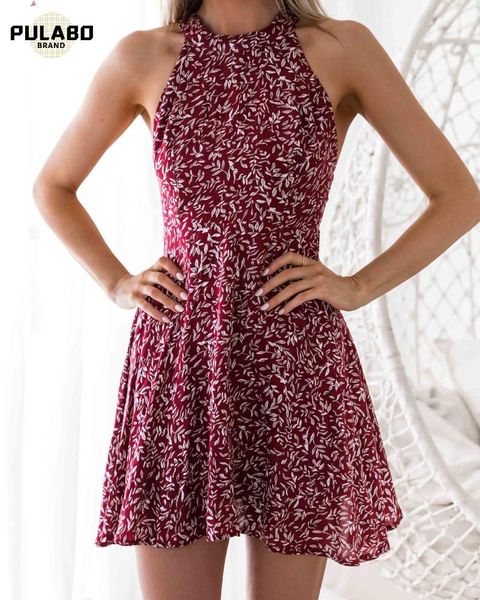 casual dresses summer dress women 2021 floral chiffon a line elegant halter oodji party female backless beach vestidos, Black;gray
casual dresses summer dress women 2021 floral chiffon a line elegant halter oodji party female backless beach vestidos, Black;gray