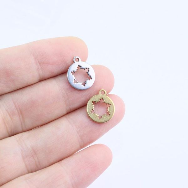 charms 10pcs 12mm wholesell stainless steel snowflake pendant diy necklace earrings bracelets unfading colorless 2 colors, Bronze;silver
charms 10pcs 12mm wholesell stainless steel snowflake pendant diy necklace earrings bracelets unfading colorless 2 colors, Bronze;silver
