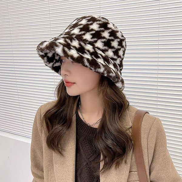 wide brim hats winter houndstooth plush bucket hat casual warm soft fur fisherman cap vintage female lady fashion present, Blue;gray
wide brim hats winter houndstooth plush bucket hat casual warm soft fur fisherman cap vintage female lady fashion present, Blue;gray