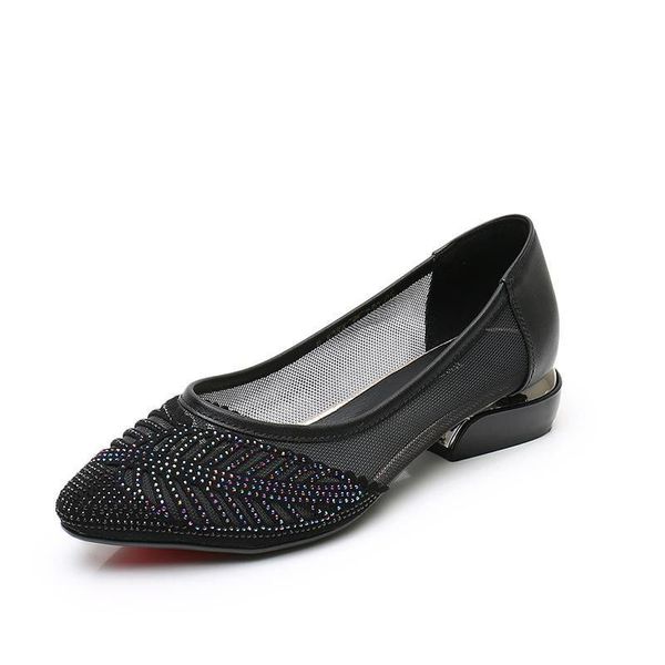 2022 new mesh low heelswomens comfortable shoeshollow outrhinestone pointed toe sandalsslip onblacksilverdropshipping, Black
2022 new mesh low heelswomens comfortable shoeshollow outrhinestone pointed toe sandalsslip onblacksilverdropshipping, Black