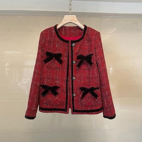 women's jackets french age-reducing small fragrance real s woven jacket 2021 autumn retro round neck bow long-sleeved tweed shirt, Black;brown
women's jackets french age-reducing small fragrance real s woven jacket 2021 autumn retro round neck bow long-sleeved tweed shirt, Black;brown