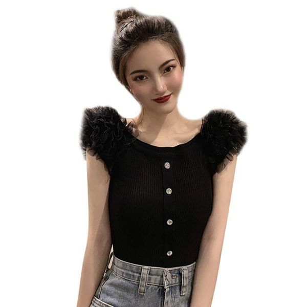 women's t-shirt women lady short sleeve summer slim o-neck stretch lace design solid print casual 2021, White
women's t-shirt women lady short sleeve summer slim o-neck stretch lace design solid print casual 2021, White