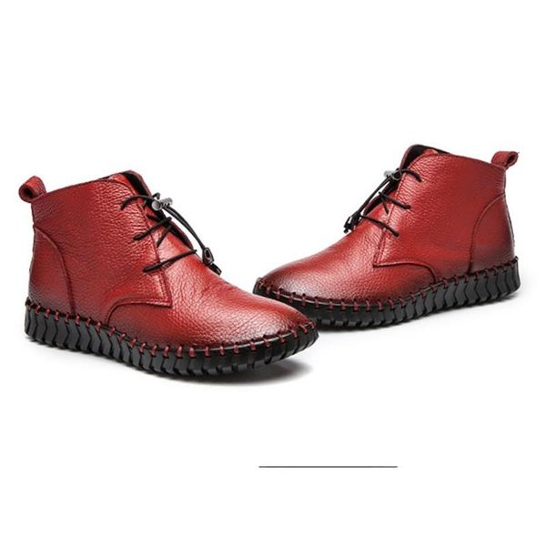 boots women winter genuine leather ankle handmade lady soft flat shoes comfortable casual moccasins lace up short woman, Black
boots women winter genuine leather ankle handmade lady soft flat shoes comfortable casual moccasins lace up short woman, Black